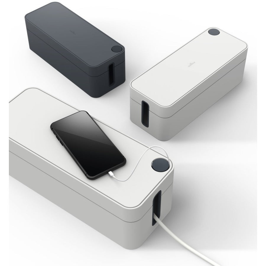 Cable Box - Gray - Plastic - 1 Each