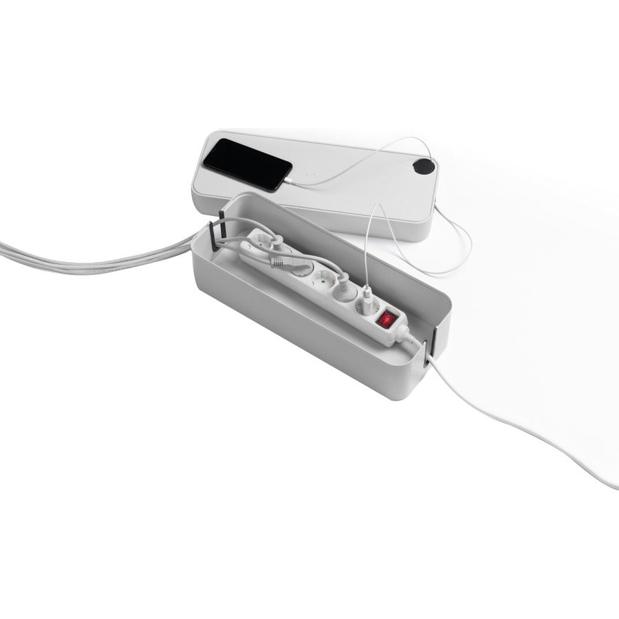 Cable Box - Gray - Plastic - 1 Each
