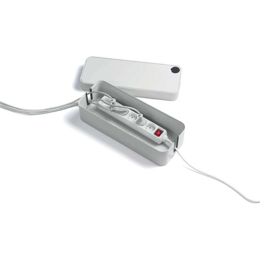 Cable Box - Gray - Plastic - 1 Each