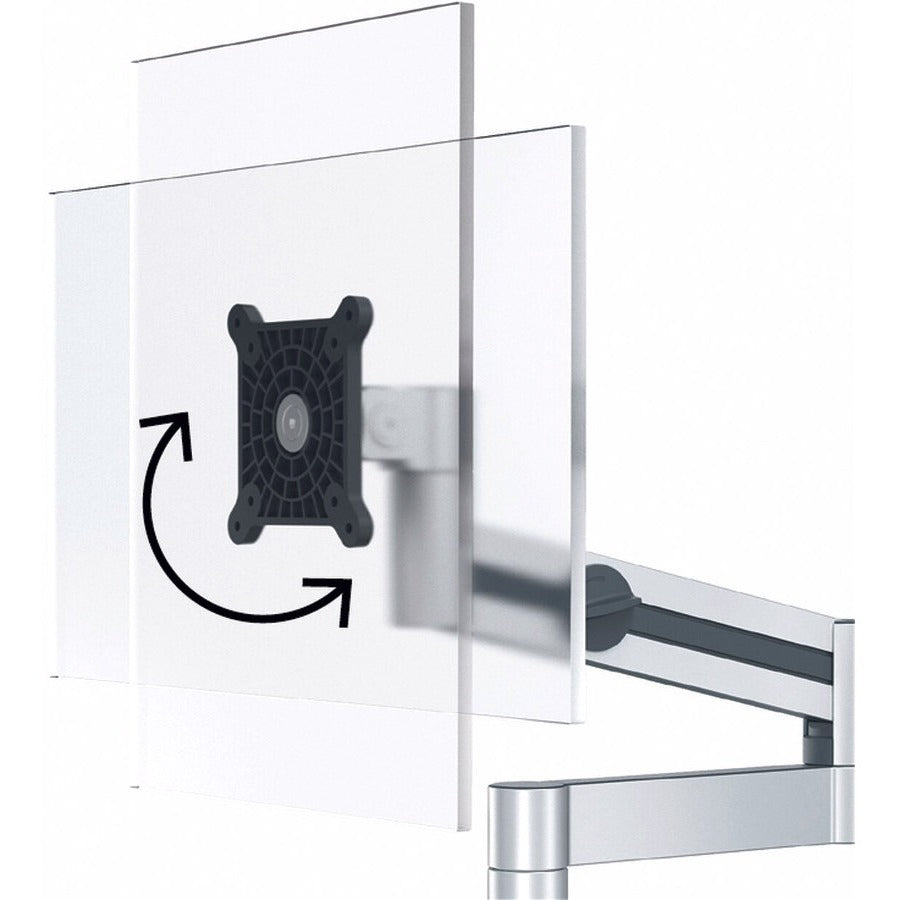 DURABLE Desk Mount for Monitor, Curved Screen Display - Silver - Height Adjustable - 1 Display(s) Supported - 38" Screen Support - 17 lb Load Capacity - 75 x 75, 100 x 100 - Aluminum, Plastic - 1 Each