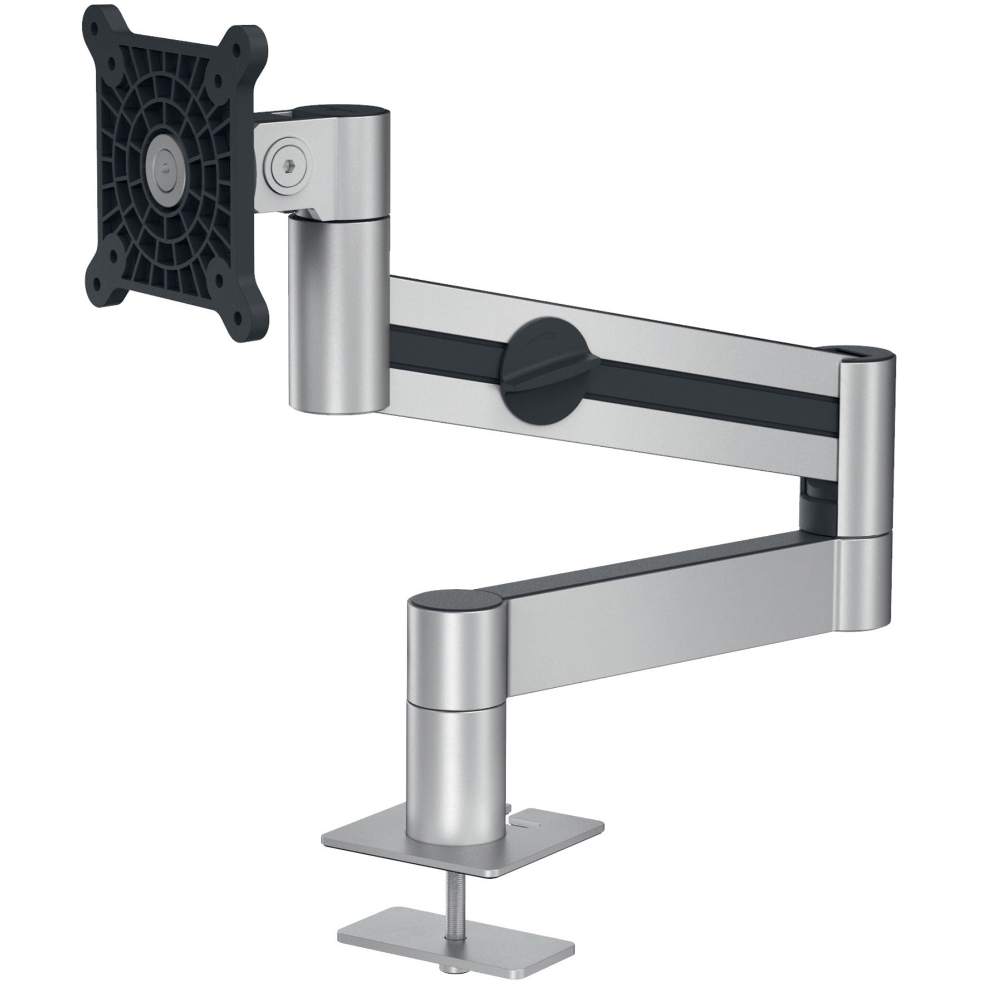 DURABLE Desk Mount for Monitor, Curved Screen Display - Silver - Height Adjustable - 1 Display(s) Supported - 38" Screen Support - 17 lb Load Capacity - 75 x 75, 100 x 100 - Aluminum, Plastic - 1 Each