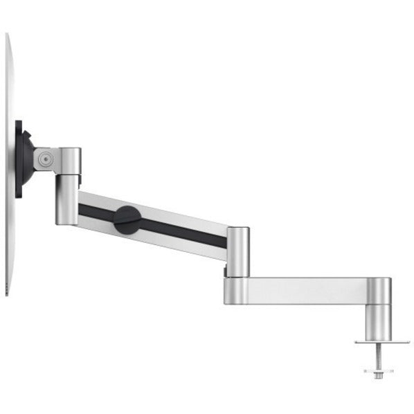 DURABLE Desk Mount for Monitor, Curved Screen Display - Silver - Height Adjustable - 1 Display(s) Supported - 38" Screen Support - 17 lb Load Capacity - 75 x 75, 100 x 100 - Aluminum, Plastic - 1 Each