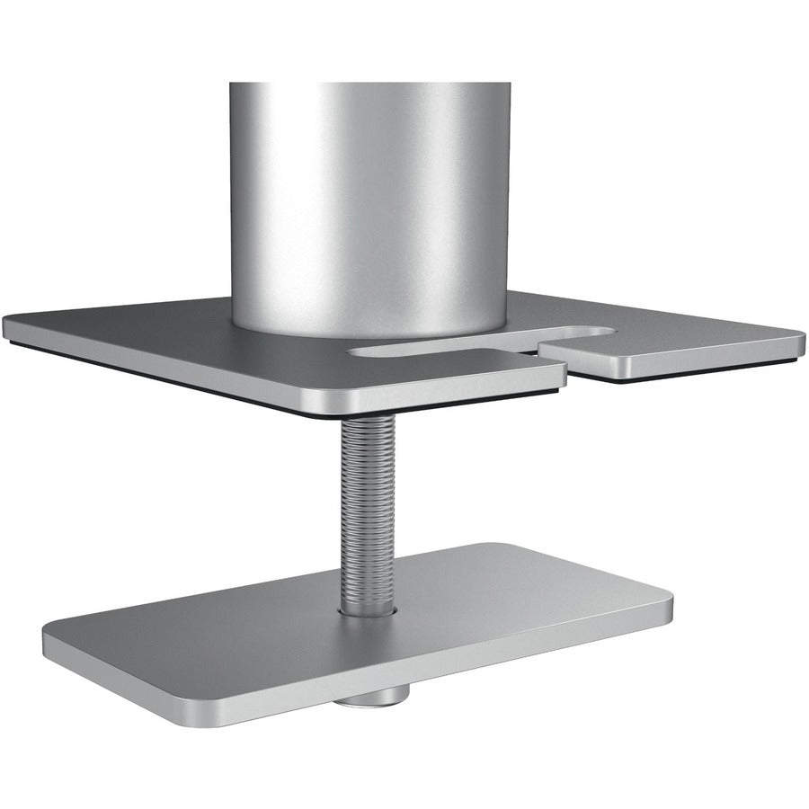 DURABLE Desk Mount for Monitor, Curved Screen Display - Silver - Height Adjustable - 1 Display(s) Supported - 38" Screen Support - 17 lb Load Capacity - 75 x 75, 100 x 100 - Aluminum, Plastic - 1 Each