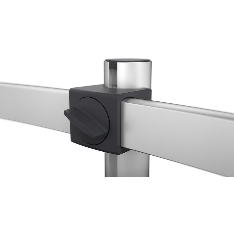 DURABLE Mounting Arm for Monitor - Silver - Height Adjustable - 2 Display(s) Supported - 27" Screen Support - 17.64 lb Load Capacity - 75 x 75, 100 x 100 - Aluminum, Plastic - 1 Each
