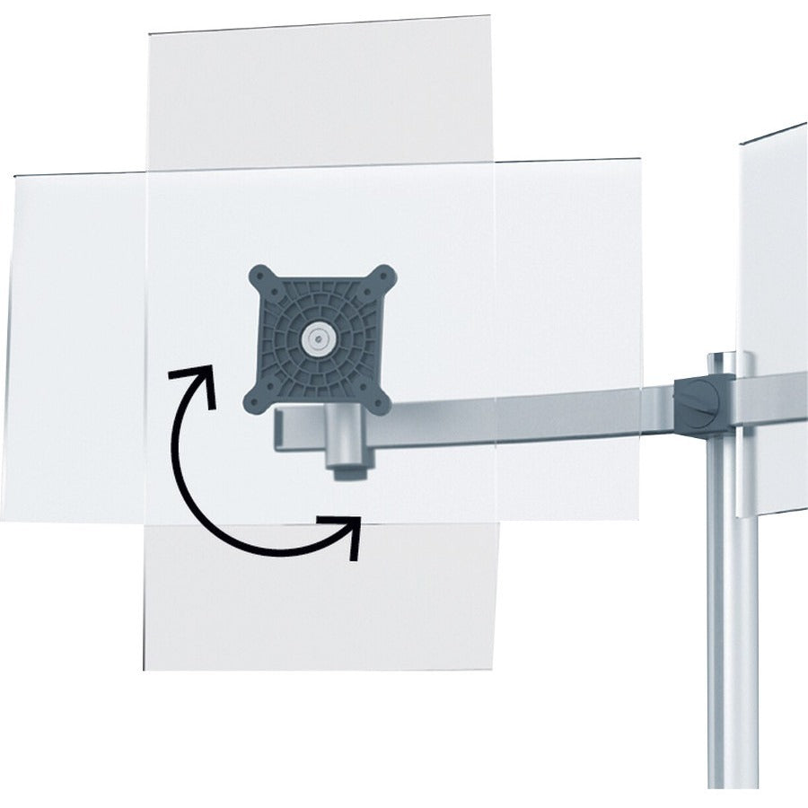 DURABLE Desk Mount for Monitor, Tablet, Curved Screen Display - Silver