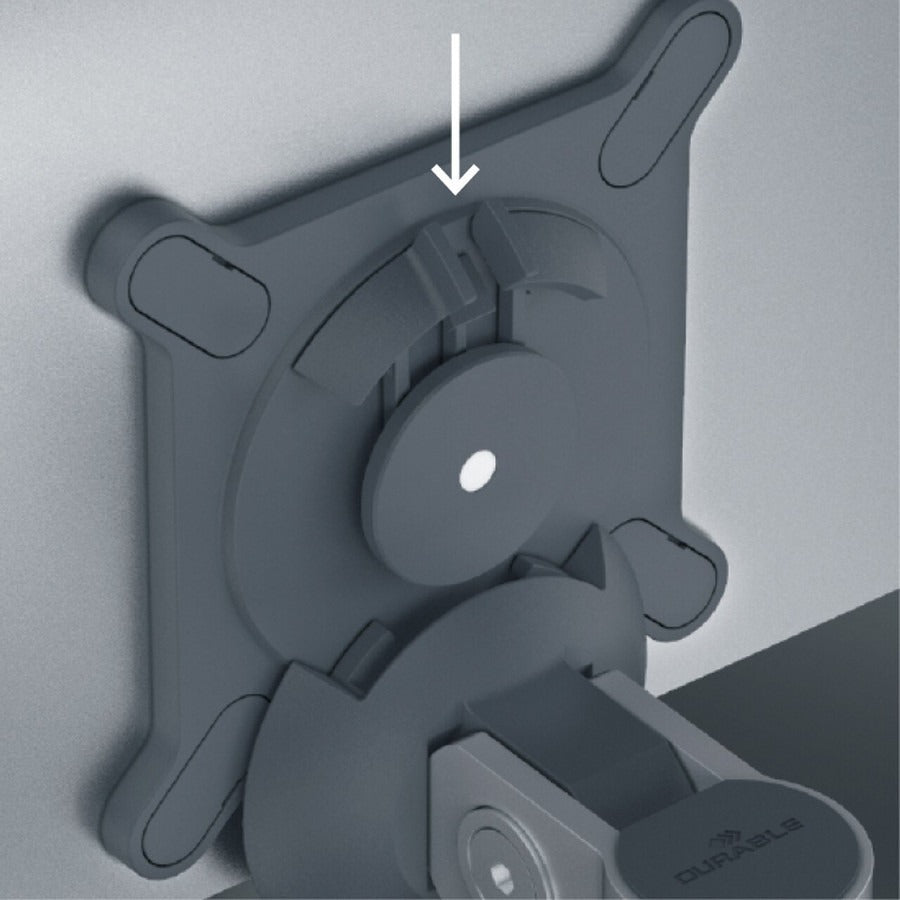 DURABLE Desk Mount for Monitor, Tablet, Curved Screen Display - Silver