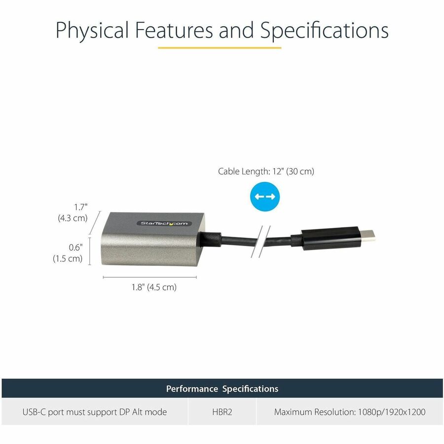 StarTech.com USB-C/VGA Video Adapter