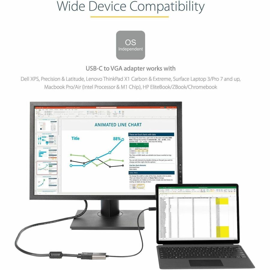 StarTech.com USB-C/VGA Video Adapter