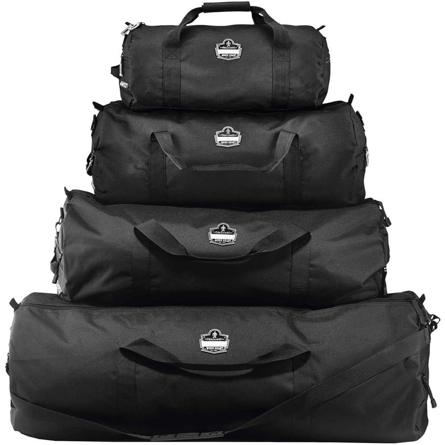 Ergodyne Arsenal 5020 Carrying Case (Duffel) Travel Essential - Black - Wear Resistant, Tear Resistant, Water Resistant, Stain Resistant - 600D Polyester Body - Shoulder Strap, Handle - 9" Height x 9" Width x 18" Depth - Extra Small Size - 1 Each