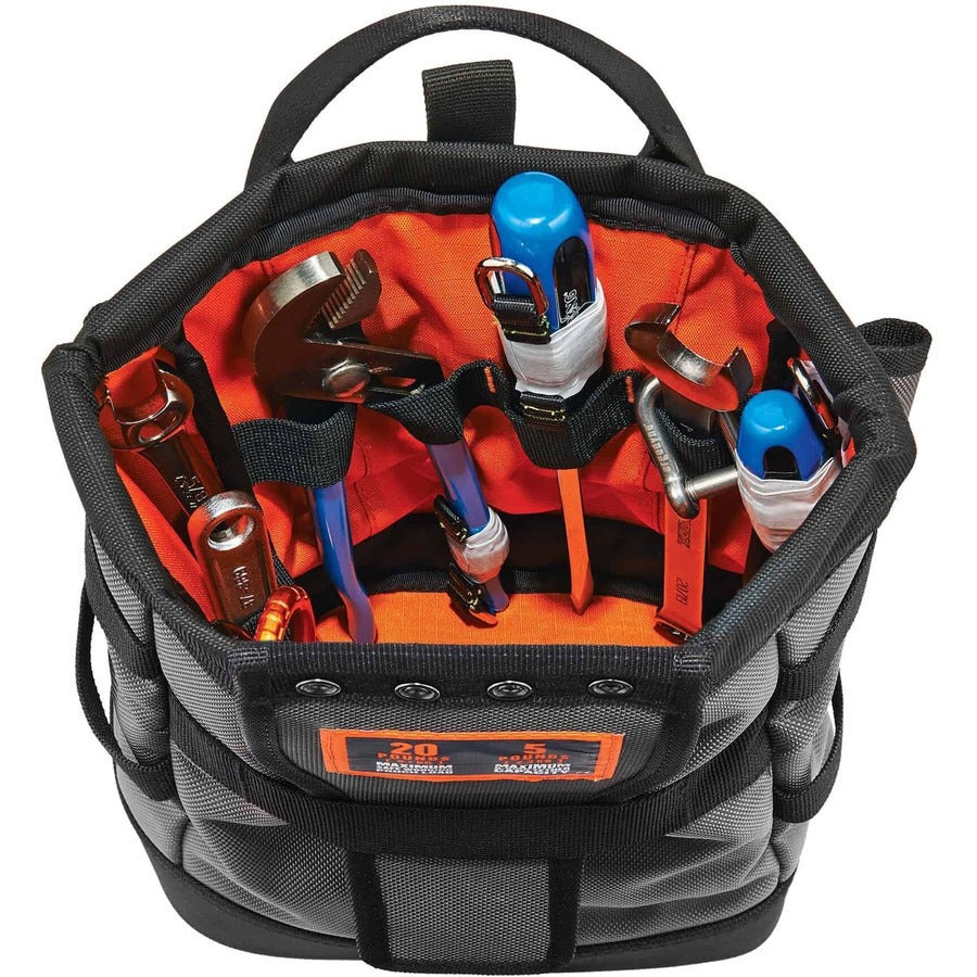 Abrasion Resistant - 1680D Ballistic Polyester Body - Fabric Interior Material - D-ring, Handle - 11.5" Height x 6" Width x 10" Depth - 1 Each