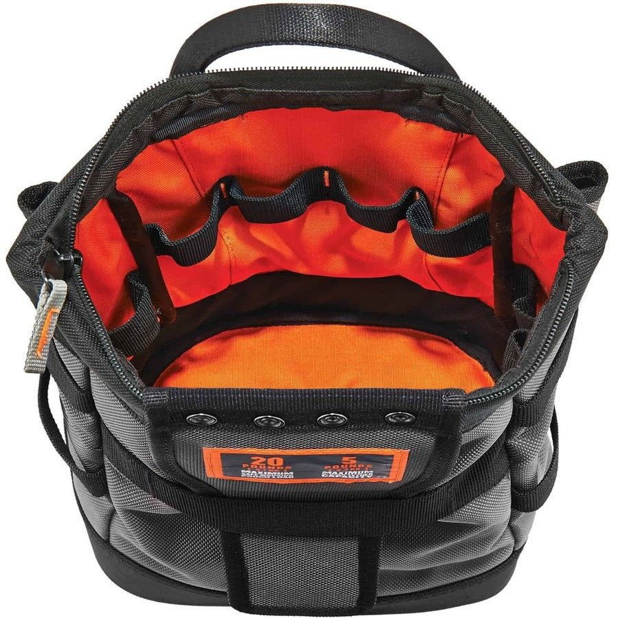Abrasion Resistant - 1680D Ballistic Polyester Body - D-ring, Handle - 11.5" Height x 6" Width x 10" Depth - 1 Each
