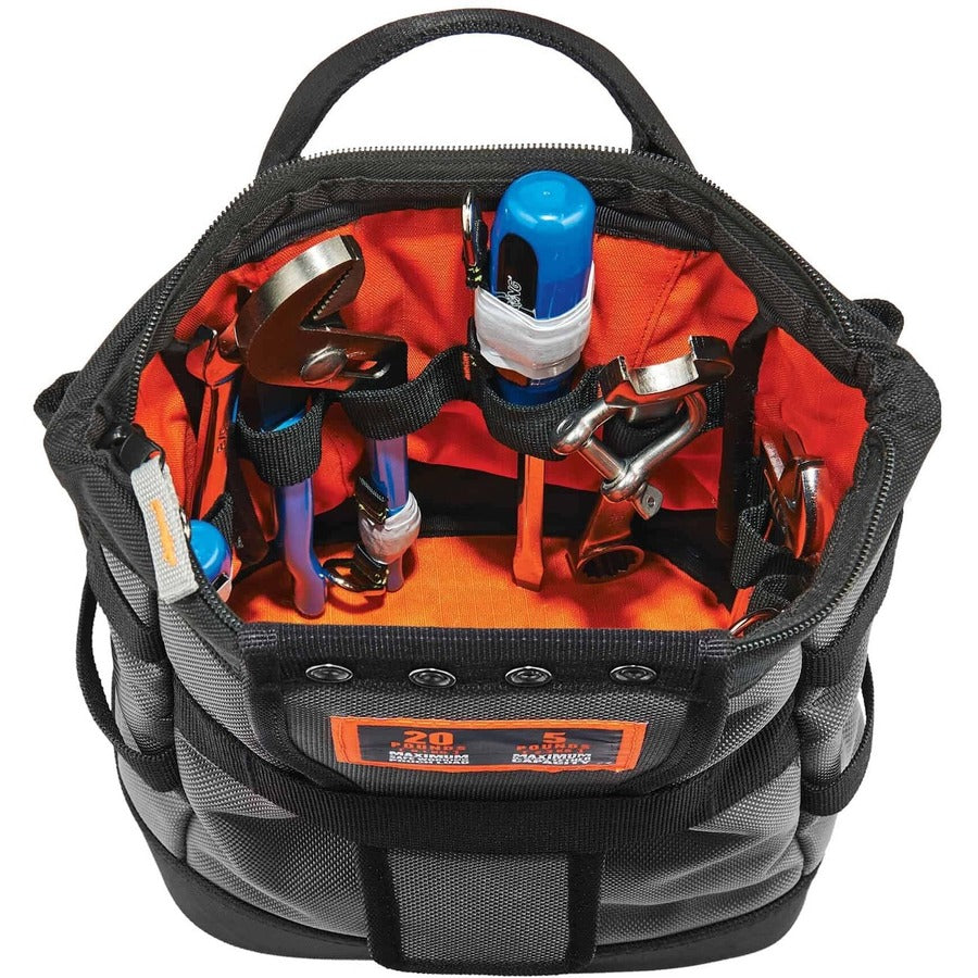 Abrasion Resistant - 1680D Ballistic Polyester Body - D-ring, Handle - 11.5" Height x 6" Width x 10" Depth - 1 Each