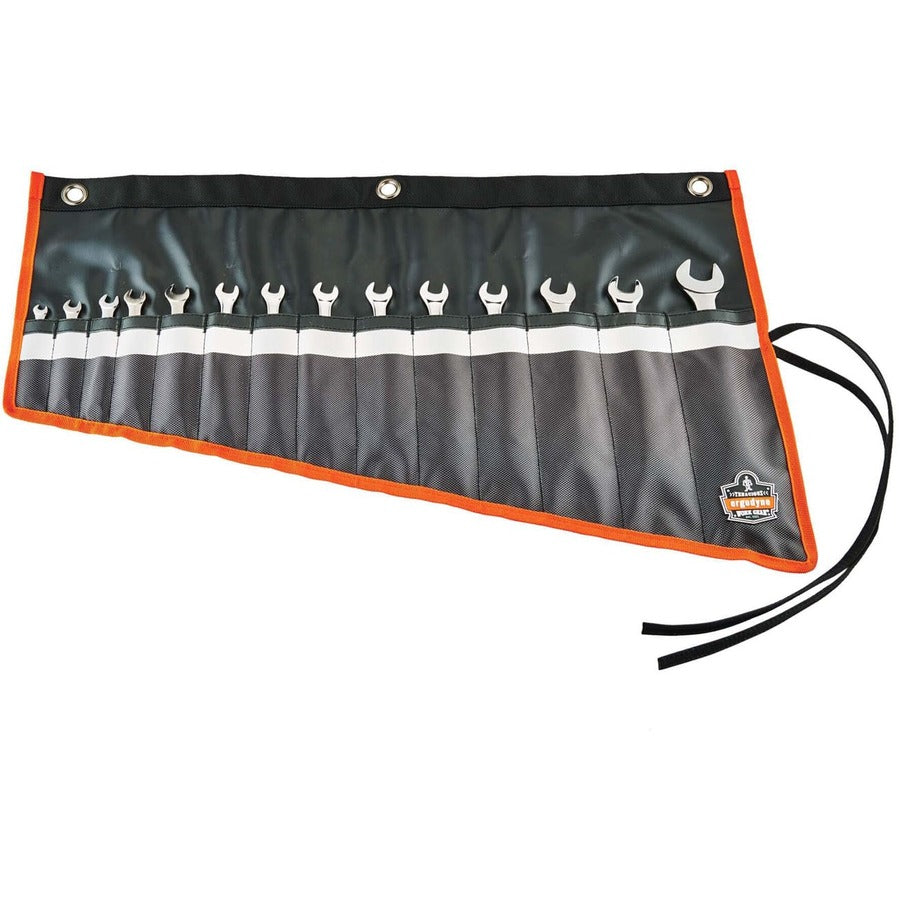 Ergodyne Arsenal 5873 Carrying Case Rugged (Roll Up) Tools - Black - Water Resistant - 1680D Ballistic Polyester Body - Handle - 16.5" Height x 26.5" Width - 1 Each