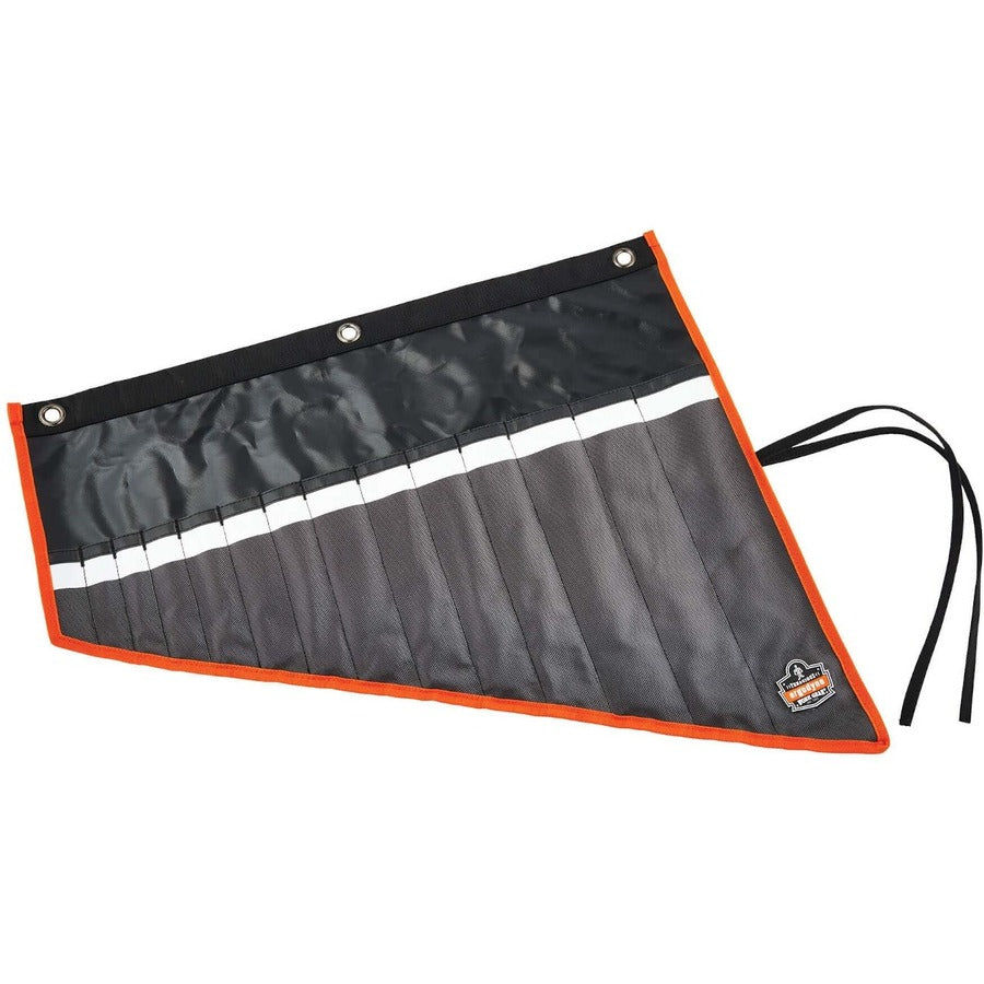 Ergodyne Arsenal 5873 Carrying Case Rugged (Roll Up) Tools - Black - Water Resistant - 1680D Ballistic Polyester, Polyester Body - Handle - 22" Height x 26.5" Width - 1 Each