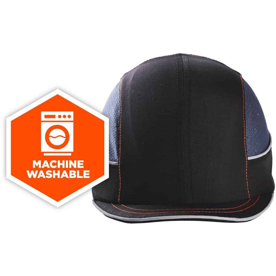 Ergodyne Skullerz 8950XL Bump Cap Hat, X-Large, Black, Impact Resistant, Comfortable, Machine Washable, Removable Insert, 1 Each