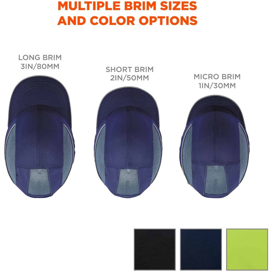 Ergodyne 8950XL Bump Cap Hat - Recommended for: Industrial, Mechanic, Factory, Home, Baggage Handling - Extra Large - Bump, Scrape, Head Protection - Navy - Comfortable, Impact Resistant, Machine Washable, Removable - 1 Each