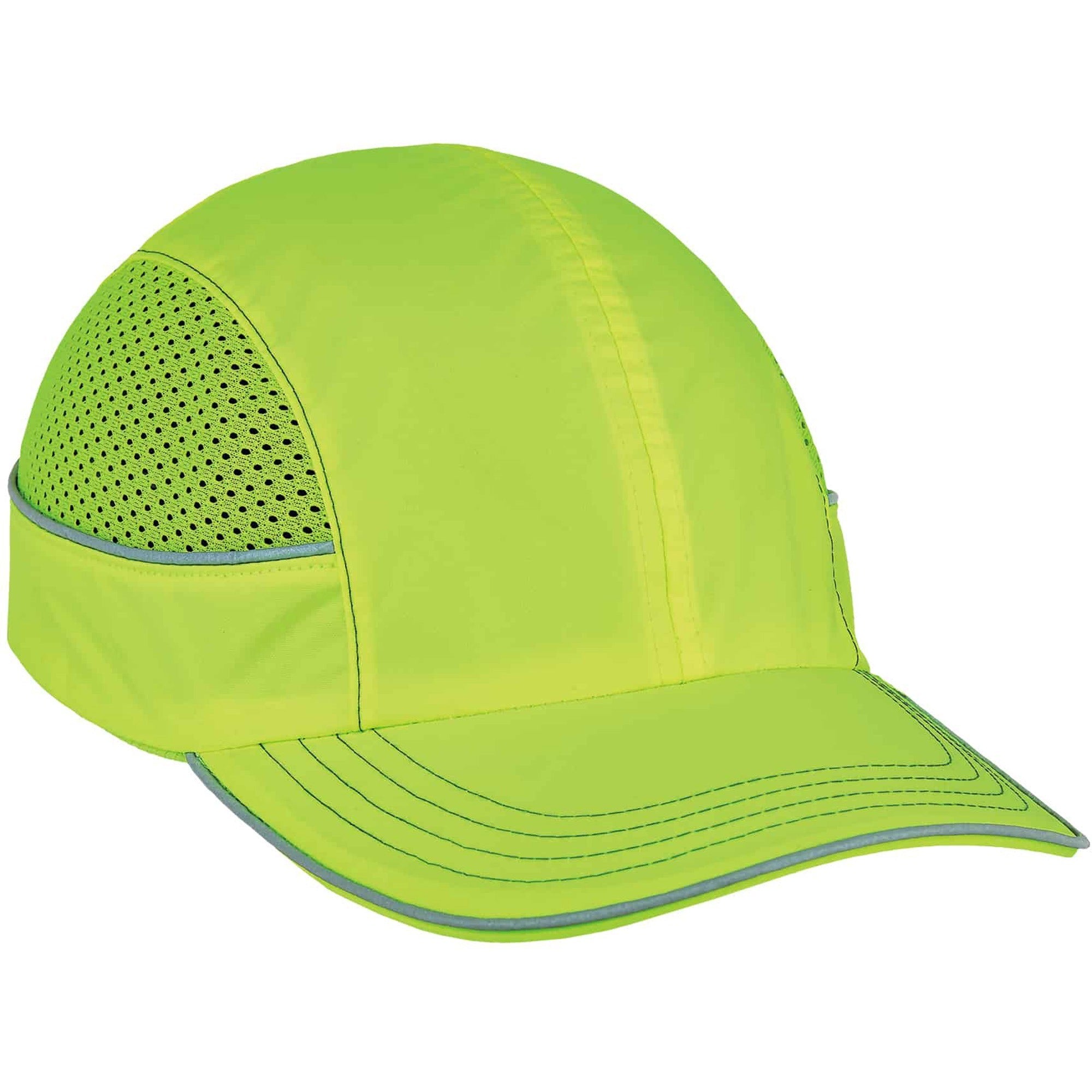 Ergodyne 8950 Bump Cap Hat - Recommended for: Industrial, Mechanic, Factory, Home, Baggage Handling - One Size - Bump, Scrape, Head Protection - Lime - Comfortable, Impact Resistant, Machine Washable, Removable - 1 Each