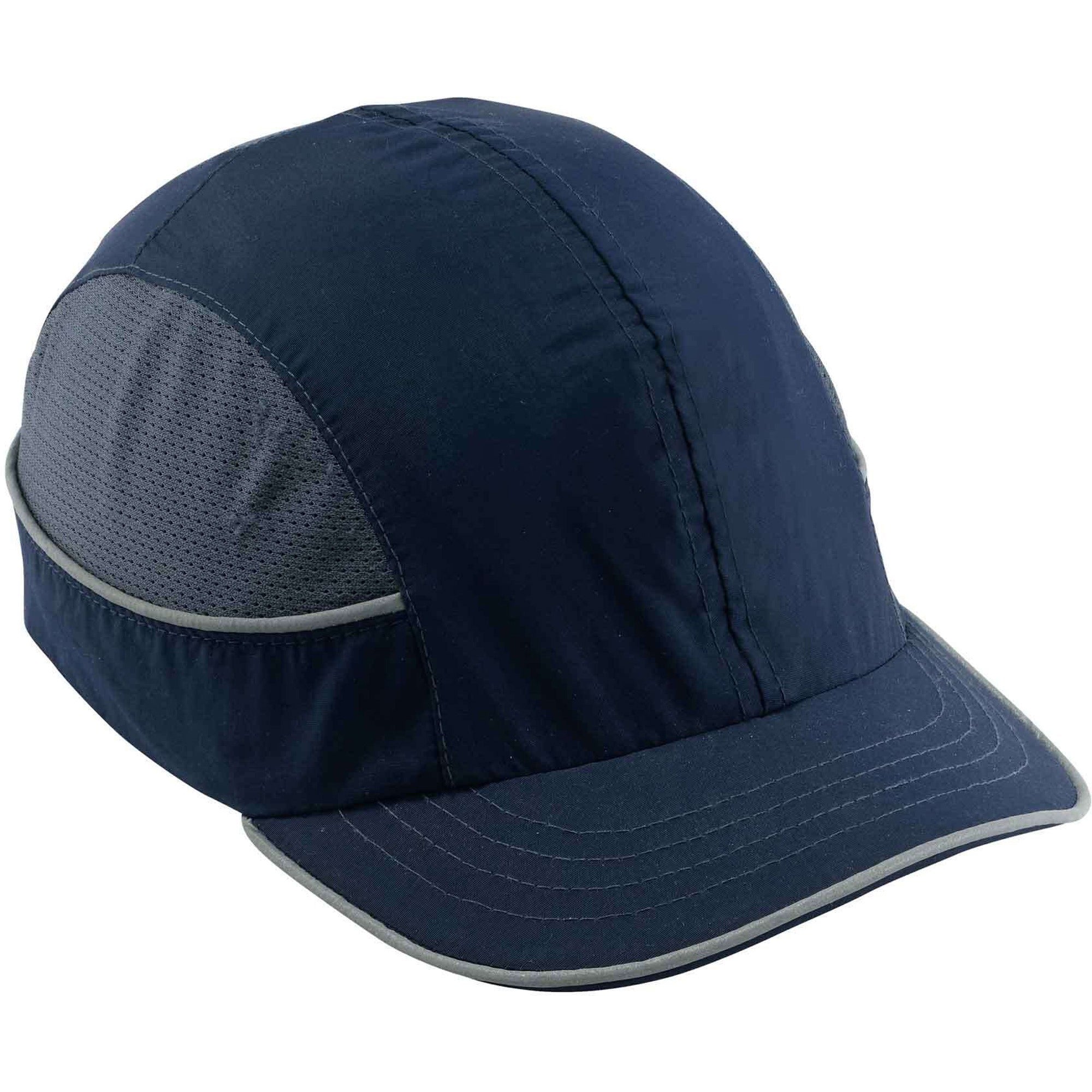 Ergodyne 8950XL Bump Cap Hat - Recommended for: Industrial, Mechanic, Factory, Home, Baggage Handling - X-Large - Bump, Scrape, Head Protection - Navy - Comfortable, Impact Resistant, Machine Washable, Removable - 1 Each