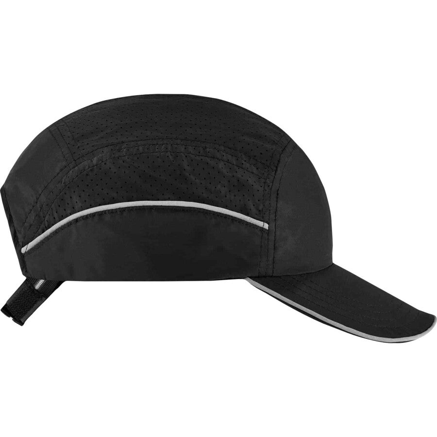 Ergodyne Skullerz 8955 Lightweight Bump Cap Hat, Black, High-Density Polyethylene Shell, Vented, Reflective, Breathable, Removable Liner, Machine Washable, 1 Each