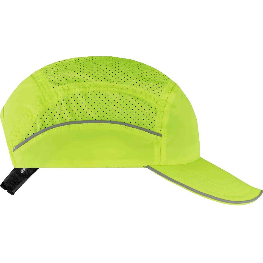Ergodyne Skullerz 8955 Lightweight Bump Cap Hat, Lime, High-Density Polyethylene Shell, Vented, Reflective, Breathable, Removable Liner, Machine Washable, Impact Resistant, 1 Each