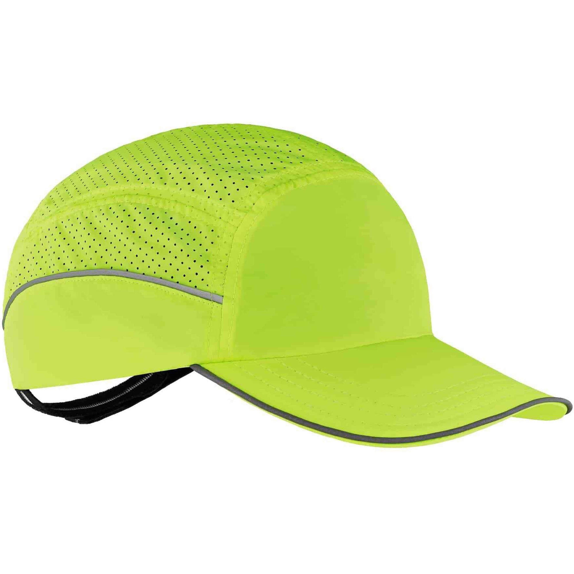 Ergodyne Skullerz 8955 Lightweight Bump Cap Hat, Lime, High-Density Polyethylene Shell, Vented, Reflective, Breathable, Removable Liner, Machine Washable, Impact Resistant, 1 Each