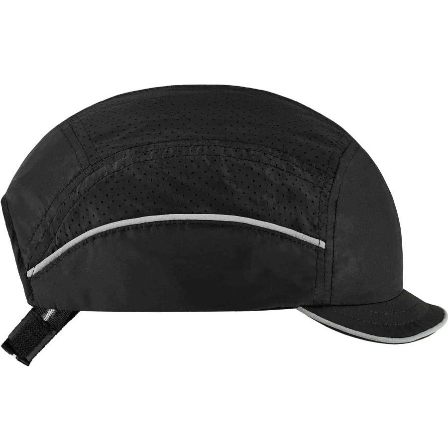 Ergodyne Skullerz 8955 Lightweight Bump Cap Hat, Black, High-Density Polyethylene Shell, Vented, Reflective, Breathable, Removable, Machine Washable, 1 Each