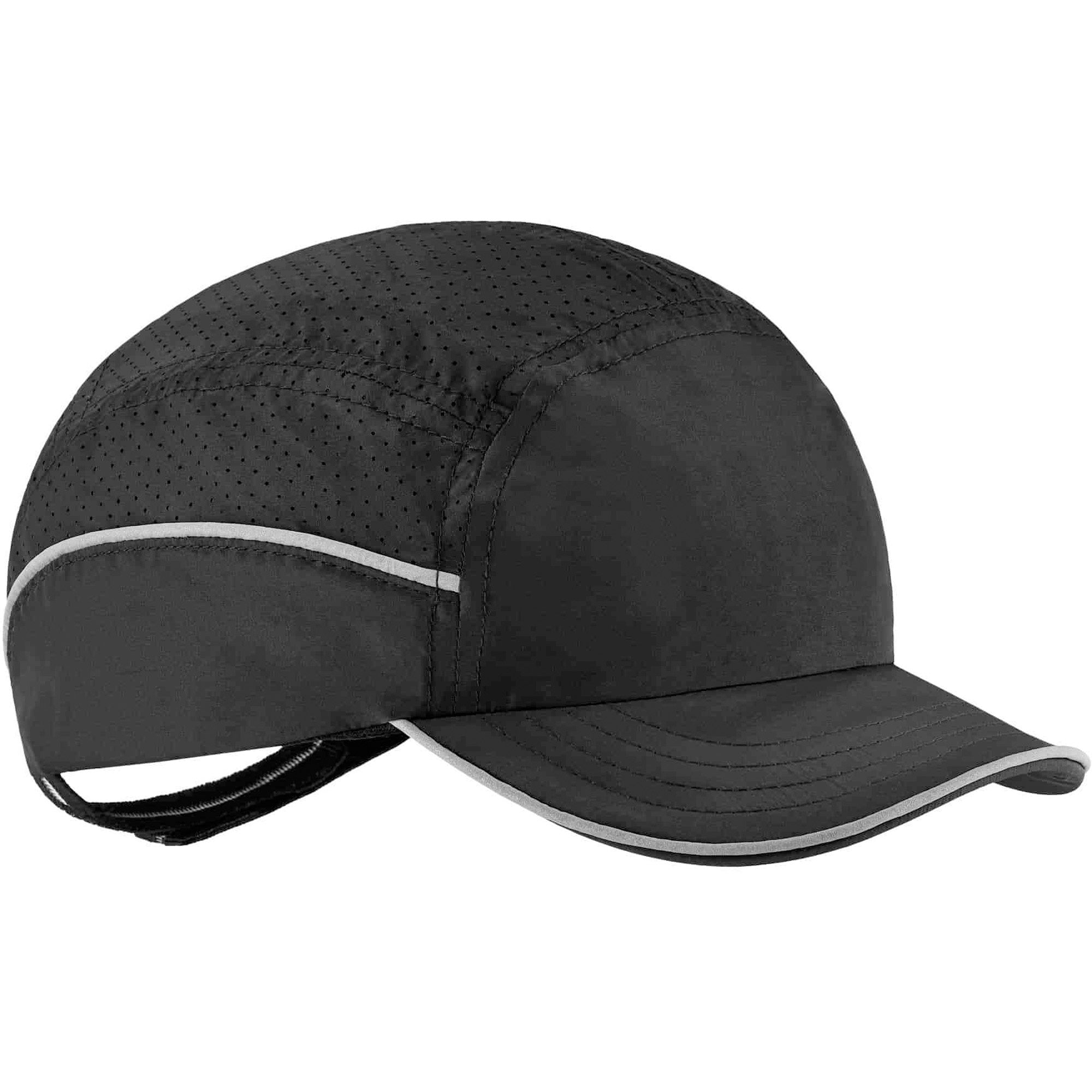 Ergodyne Skullerz 8955 Lightweight Bump Cap Hat, Black, High-Density Polyethylene Shell, Vented, Reflective, Breathable, Removable Liner, Machine Washable, Impact Resistant, 1 Each