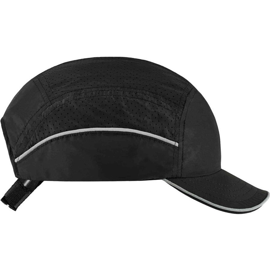 Ergodyne Skullerz 8955 Lightweight Bump Cap Hat, Black, High-Density Polyethylene Shell, Vented, Reflective, Breathable, Removable Liner, Machine Washable, Impact Resistant, 1 Each