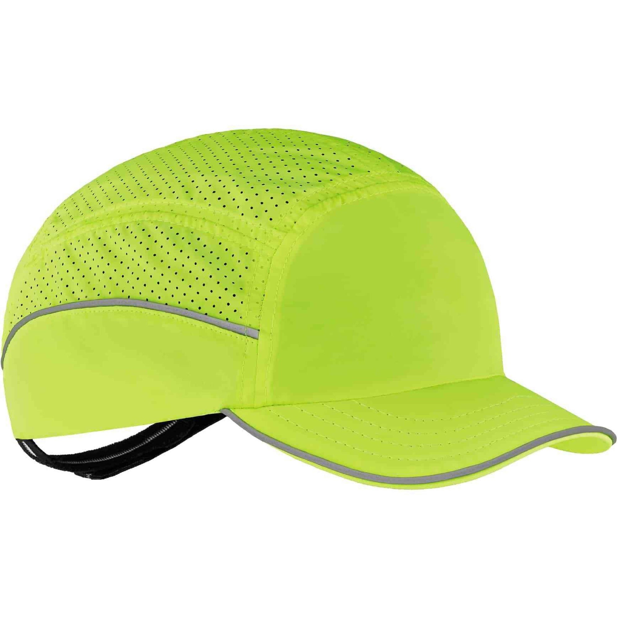 Ergodyne Skullerz 8955 Lightweight Bump Cap Hat, Lime, High-Density Polyethylene Shell, Vented, Reflective, Breathable, Removable, Machine Washable, Impact Resistant, 1 Each