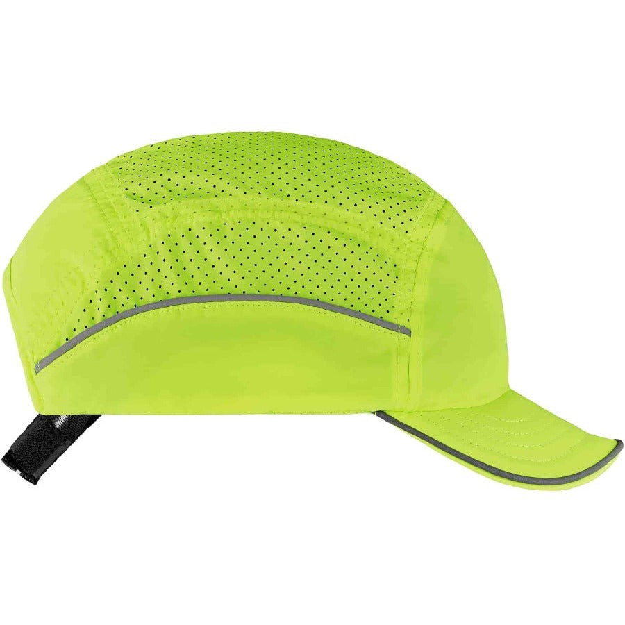 Ergodyne Skullerz 8955 Lightweight Bump Cap Hat, Lime, High-Density Polyethylene Shell, Vented, Reflective, Breathable, Removable, Machine Washable, Impact Resistant, 1 Each