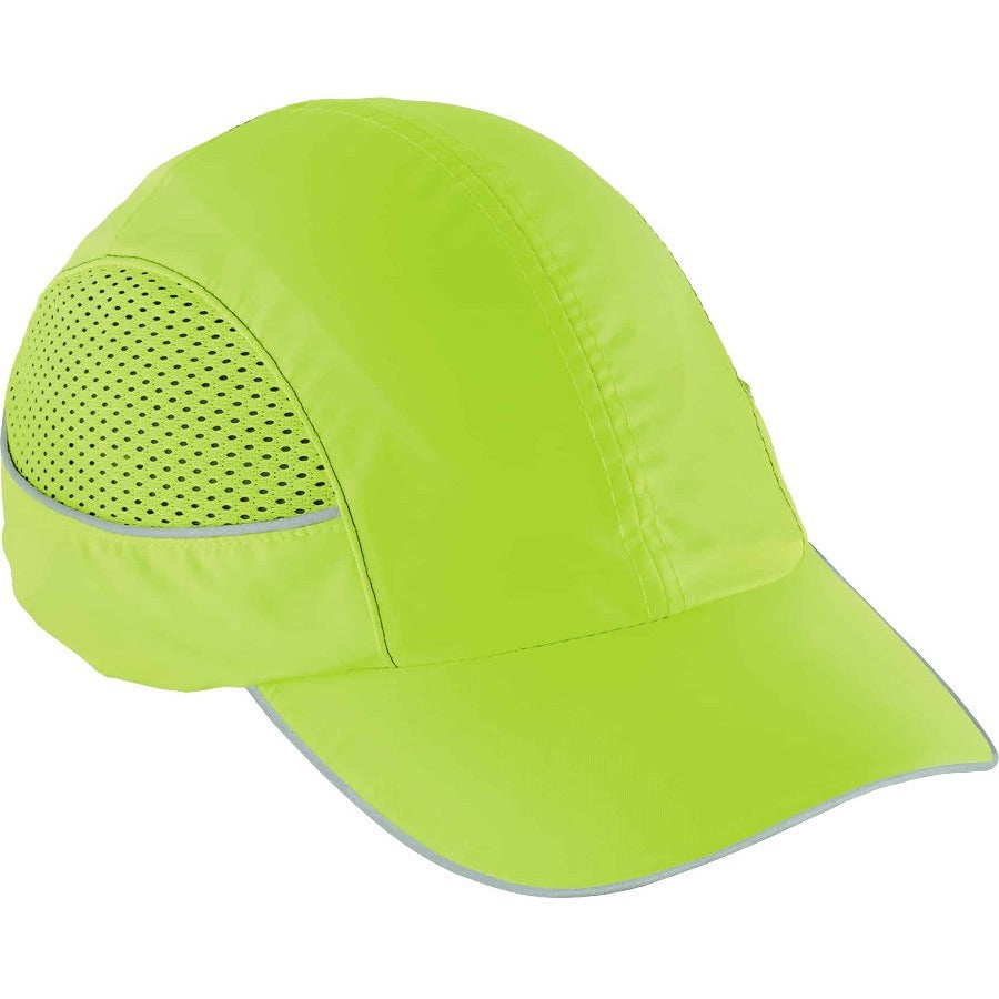 Ergodyne Skullerz 8960 Bump Cap Hat, Lime, Built-in LED, Impact Resistant, Lightweight, Reflective, Breathable, Washable, Removable Insert, 1 Each