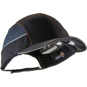 Ergodyne Skullerz 8960 Bump Cap Hat with Built-in LED Light, Black, Impact Resistant, Lightweight, Breathable, Reflective, Washable, Removable Insert, ABS Shell, Foam Liner, 1 Each