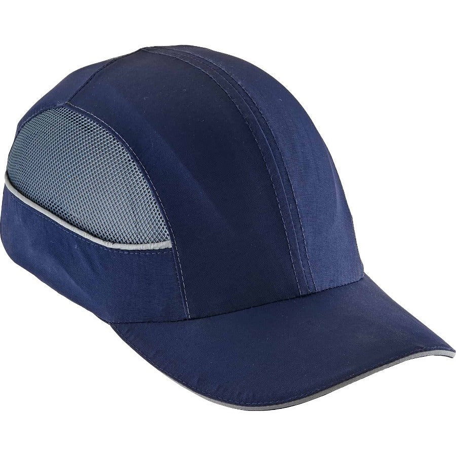 Ergodyne Skullerz 8960 Bump Cap Hat with Built-in LED Light, Navy, Impact Resistant, Lightweight, Breathable, Reflective, Washable, Removable Insert, 1 Each