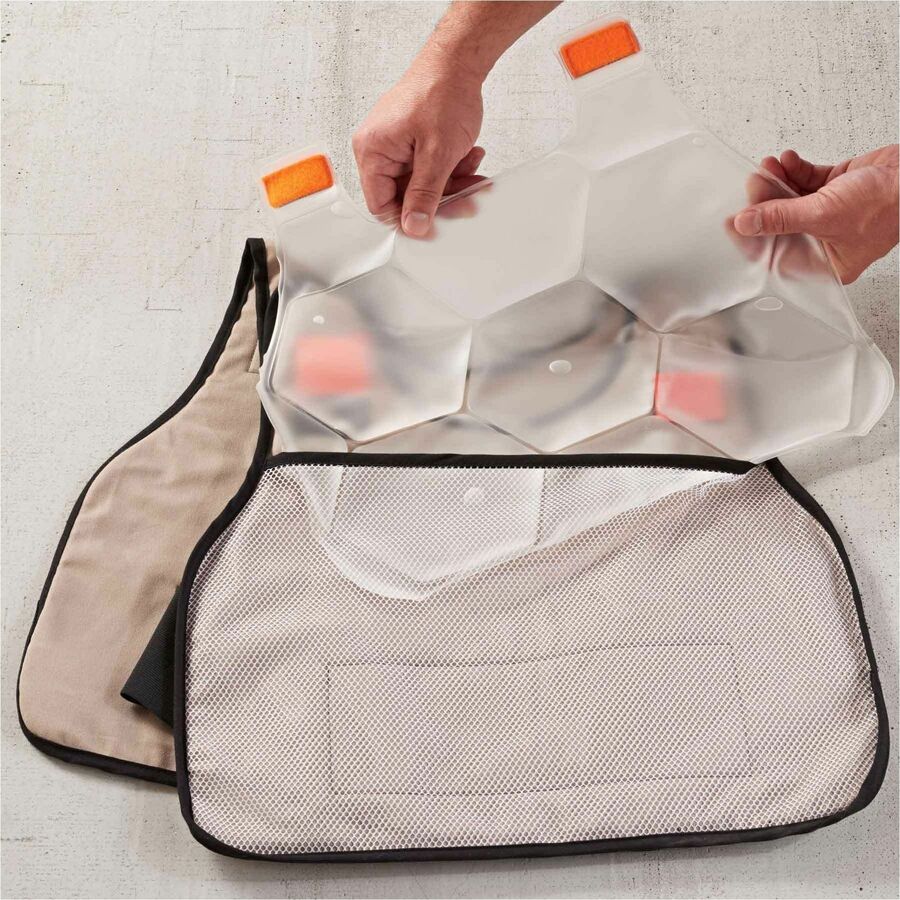 Ergodyne 6220 Phase Change Cooling Vest Charge Packs, Clear/White, Cotton, 2 per Set