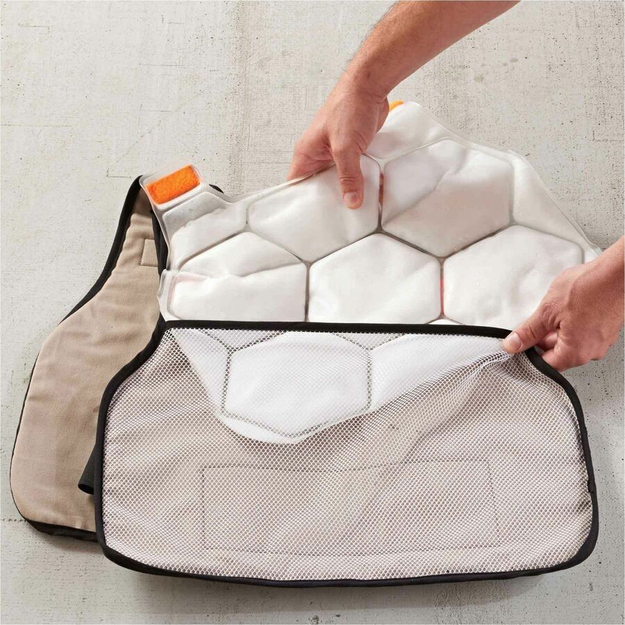 Ergodyne 6220 Phase Change Cooling Vest Charge Packs, Clear/White, Cotton, 2 per Set