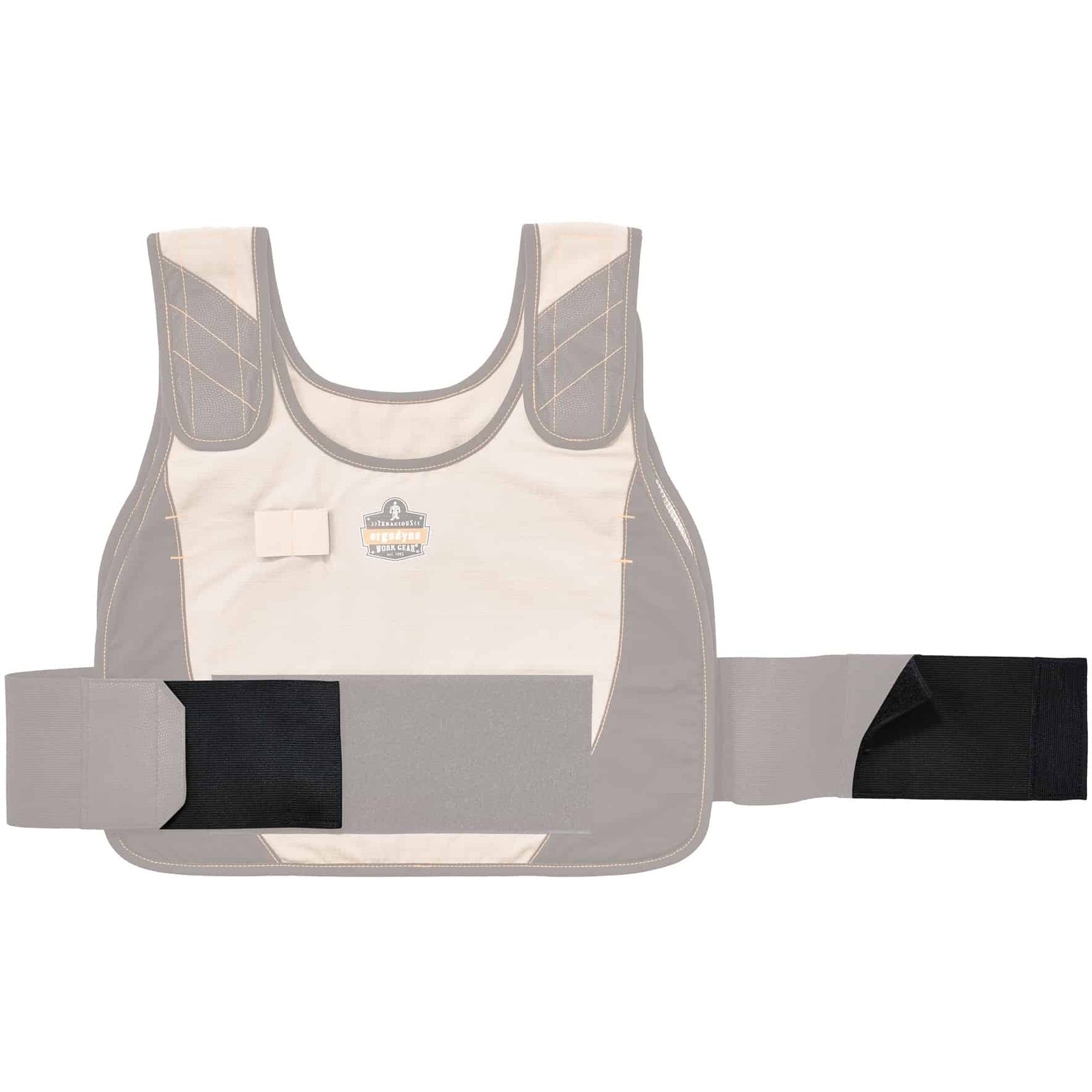 Ergodyne 6240 Phase Change Cooling Vest Elastic Extenders - Black - Elastic - 2 / Set