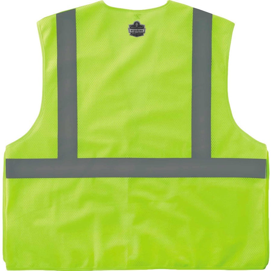 Ergodyne 8215BA Breakaway Mesh Safety Vest, Lime, 4XL/5XL, Hook & Loop Closure, High Visibility, Polyester Mesh, Lightweight, Breathable, Pocket, Machine Washable, 1 Each