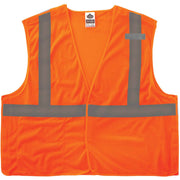 Ergodyne 8215BA Breakaway Mesh Safety Vest, 4XL/5XL, High Visibility Orange, Hook & Loop Closure, Polyester Mesh, Lightweight, Breathable, Pocket, Machine Washable, 1 Each