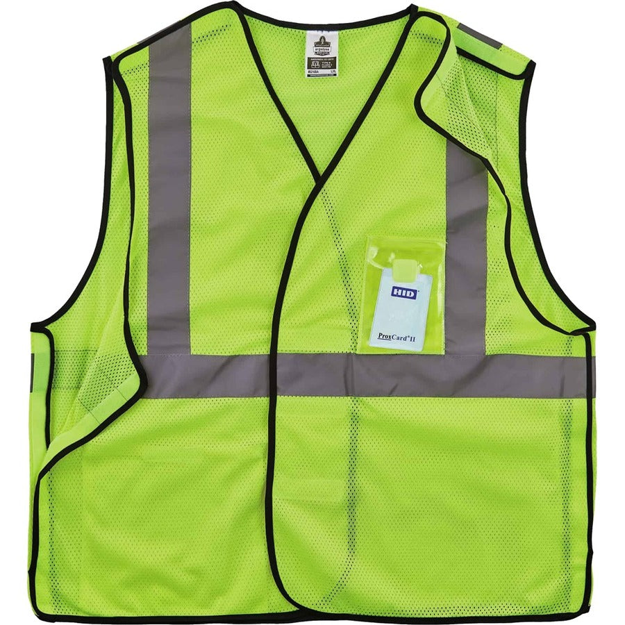 Ergodyne GloWear Type R C2 Breakaway Mesh Safety Vest, 2XL/3XL, Lime, Reflective, Hook & Loop Closure, Pocket, Badge Holder, Breathable, Lightweight, Polyester Mesh, 1 Each