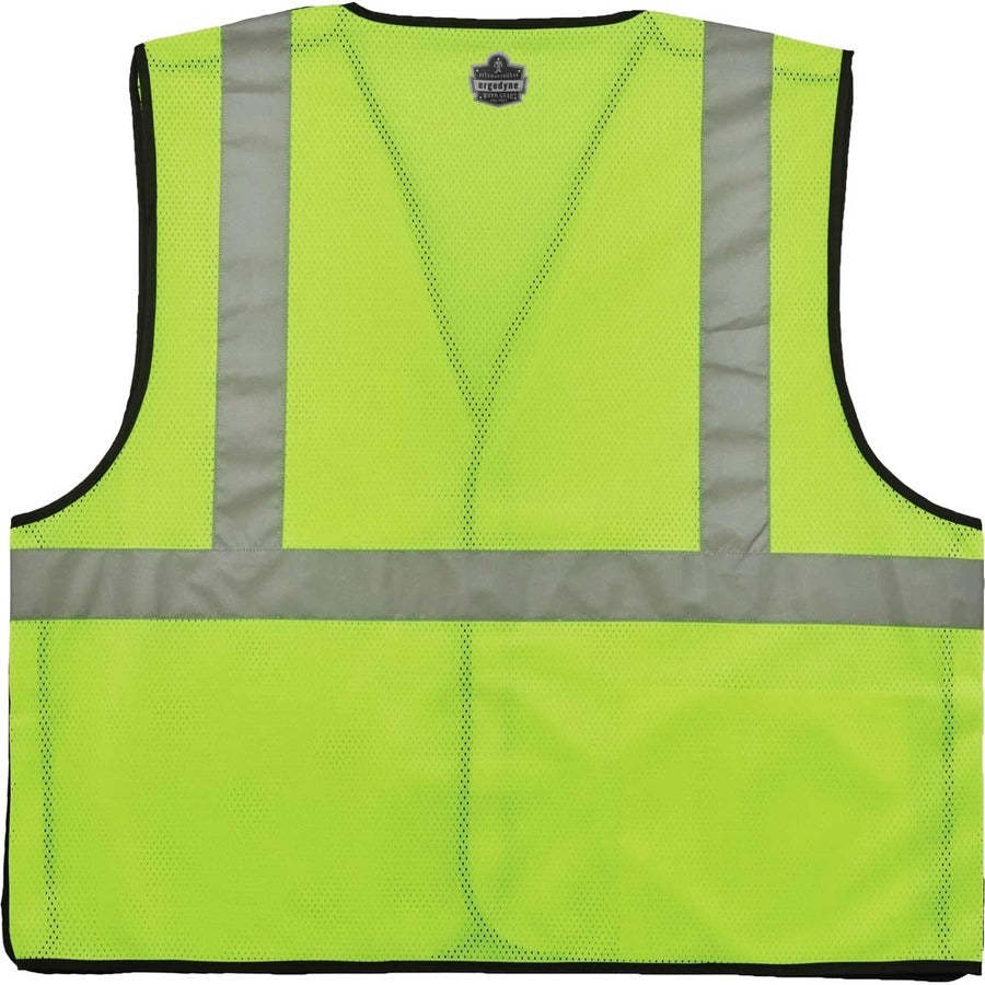 Ergodyne GloWear Type R C2 Breakaway Mesh Safety Vest, Large/Extra Large, Lime, Reflective, Pocket, Badge Holder, Lightweight, Breathable, Hook & Loop Closure, 1 Each