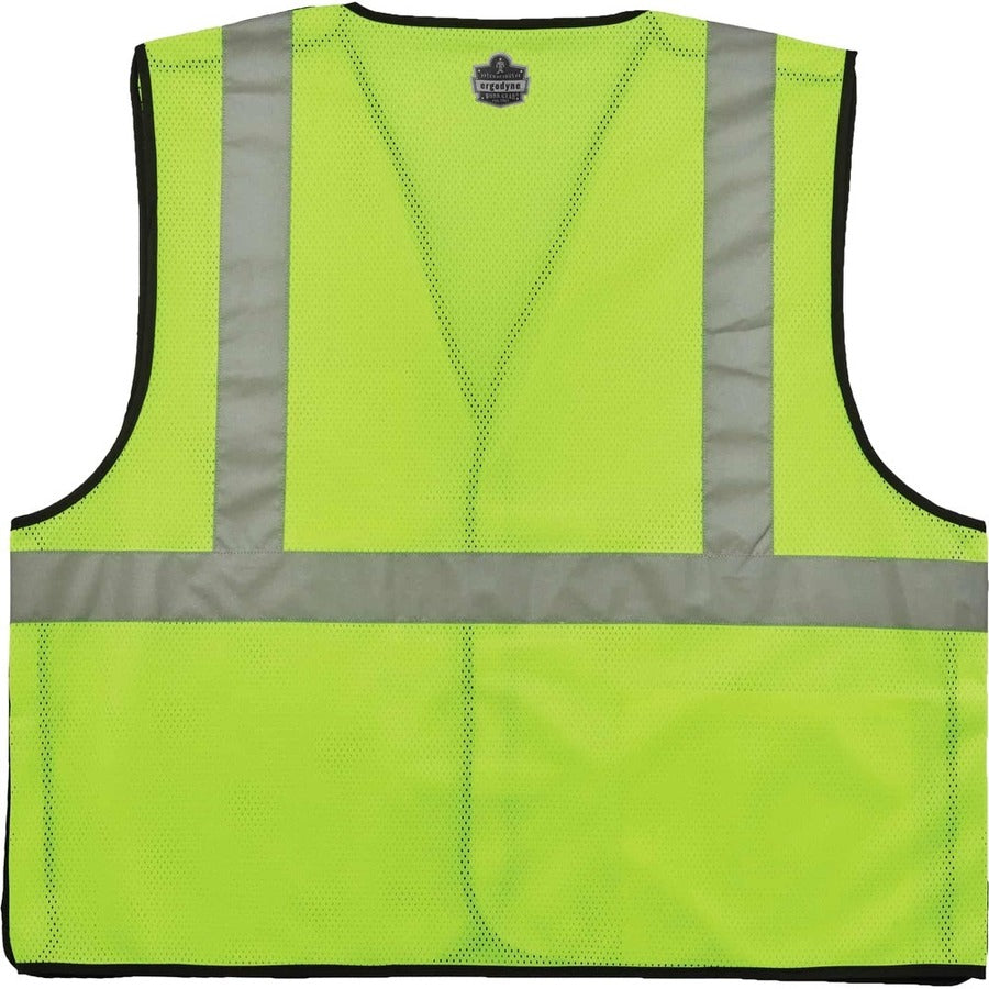 Ergodyne GloWear Type R C2 Breakaway Mesh Safety Vest, Small/Medium, Lime, Reflective, Hook & Loop Closure, Polyester Mesh, Pocket, Badge Holder, Breathable, Lightweight, 1 Each