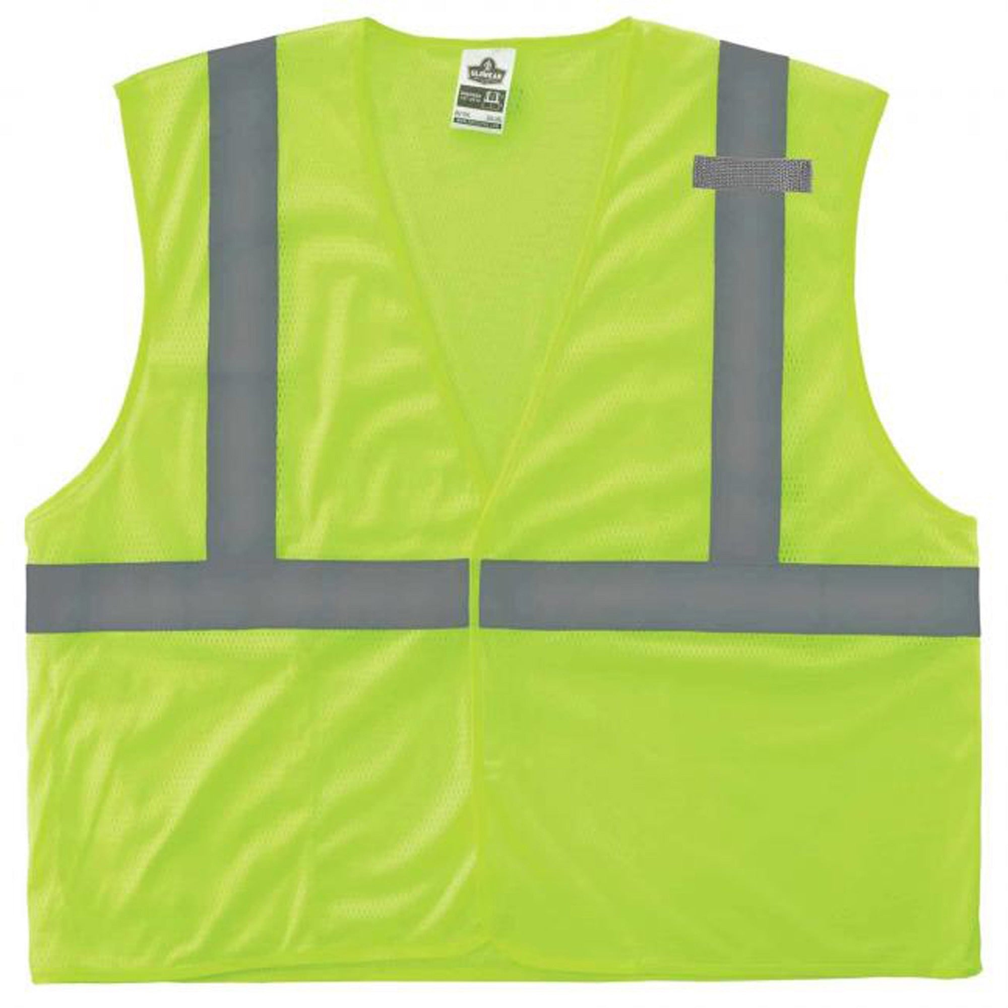 Ergodyne 8210HL Mesh Hi-Vis Safety Vest, Extra Small, Lime, Reflective, Lightweight, Breathable, Hook & Loop Closure, Pocket, Mic Tab, 1 Each