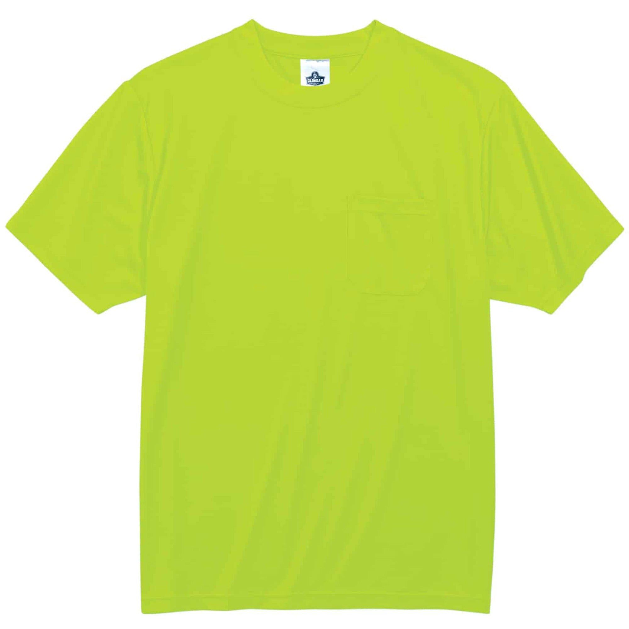 Ergodyne 8089 Non-certified T-shirt - 5XL Size - Polyester - Lime