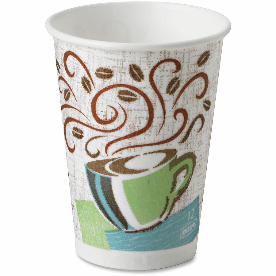 Dixie PerfecTouch 12 oz Hot Coffee Cup and Lid Sets by GP Pro