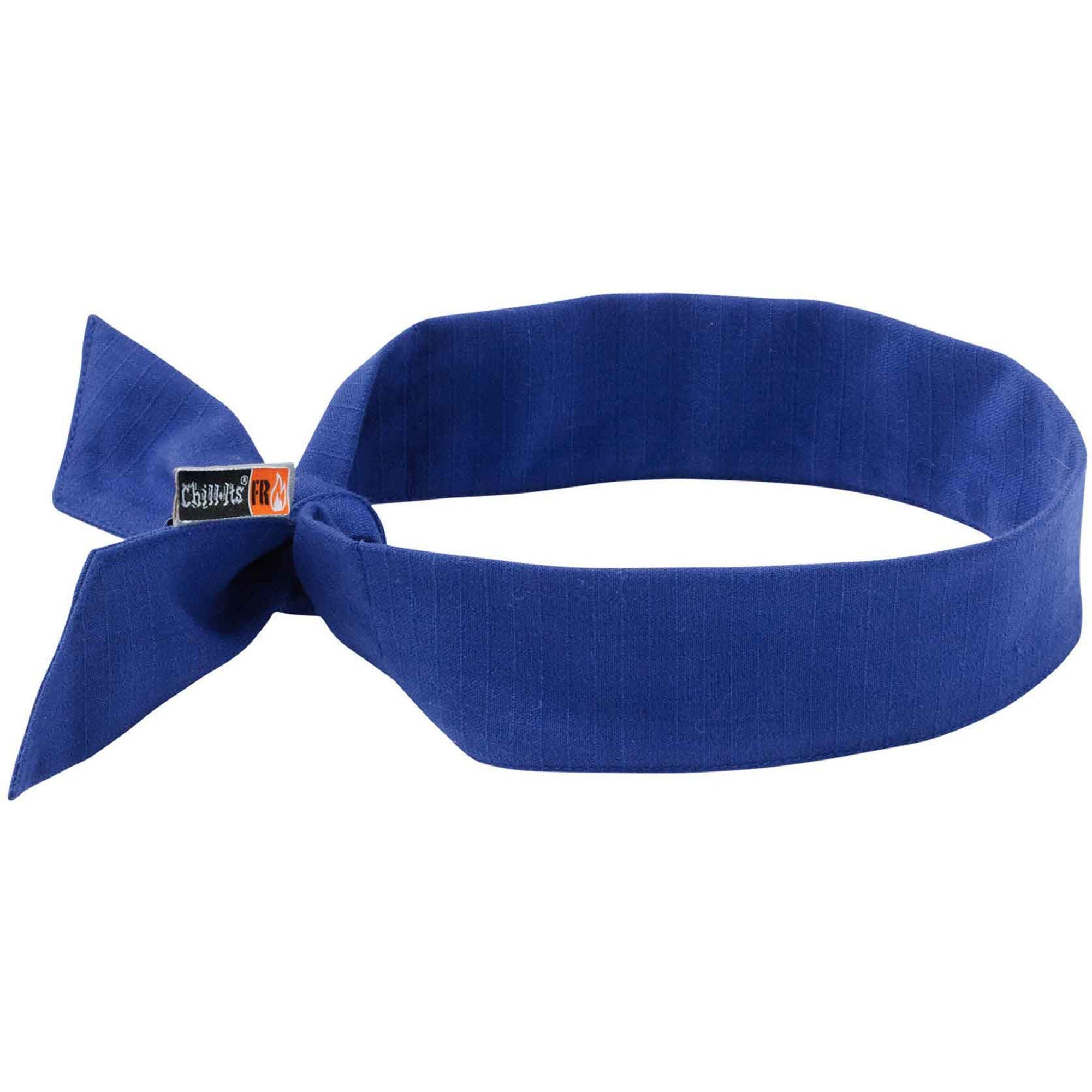 Ergodyne FR Evaporative Cooling Bandana - Blue - Acrylic, Polymer, Cotton, Fabric