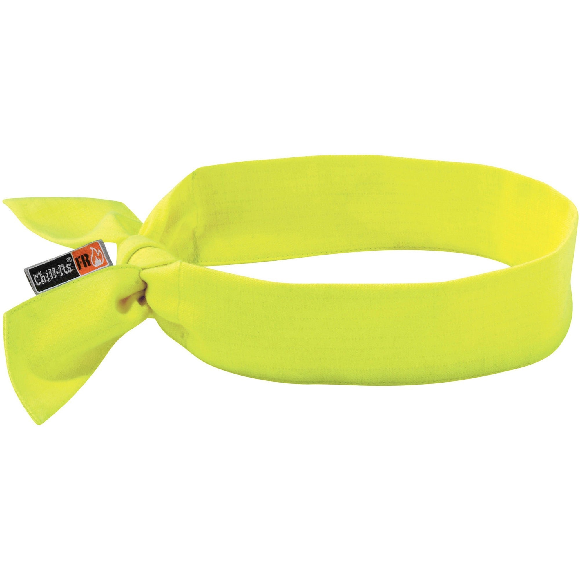 Ergodyne FR Evaporative Cooling Bandana - Yellow - Acrylic, Polymer, Cotton, Fabric