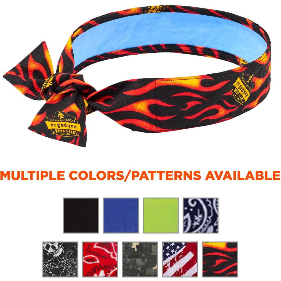 Ergodyne Chill-Its 6700CT Cooling Bandana, Multi, Cotton, 6 per Carton