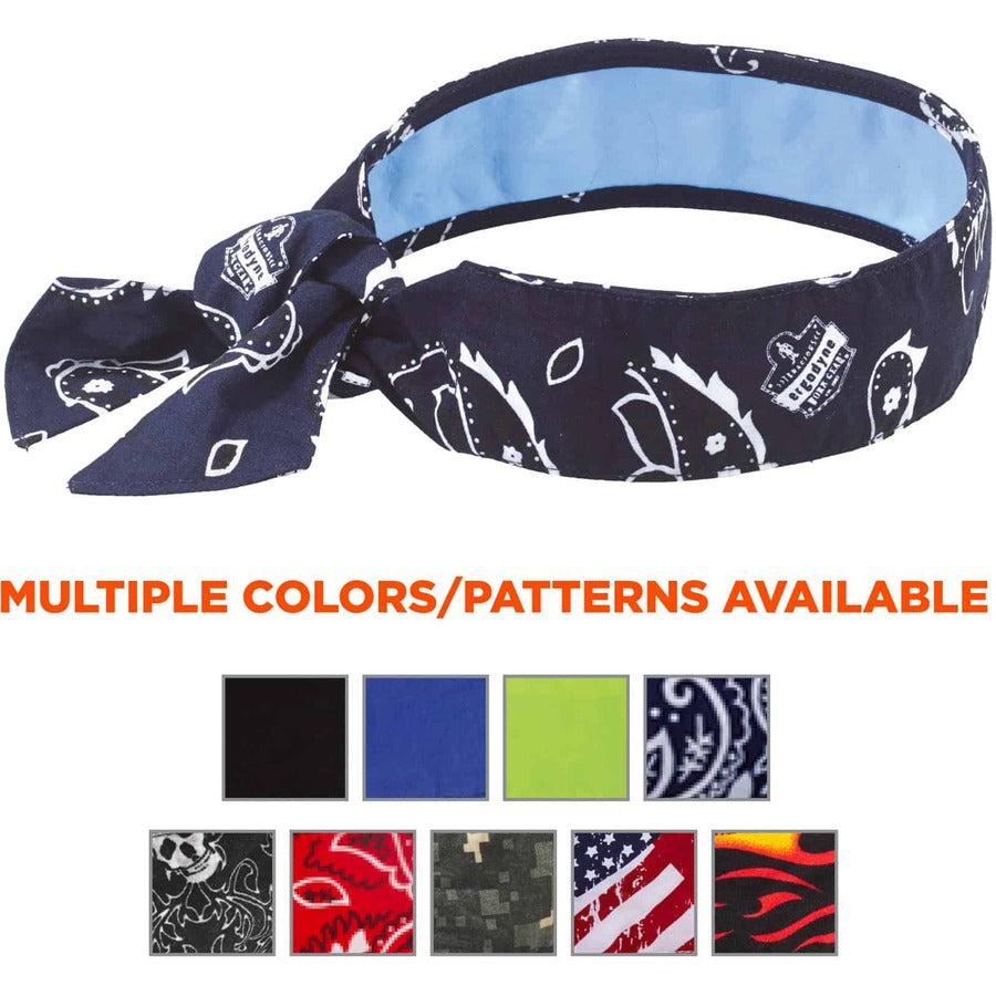 Ergodyne 6700CT Cooling Bandana - Blue - Cotton