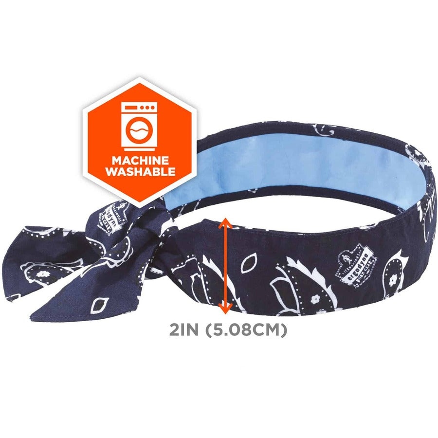 Ergodyne 6700CT Cooling Bandana - Blue - Cotton