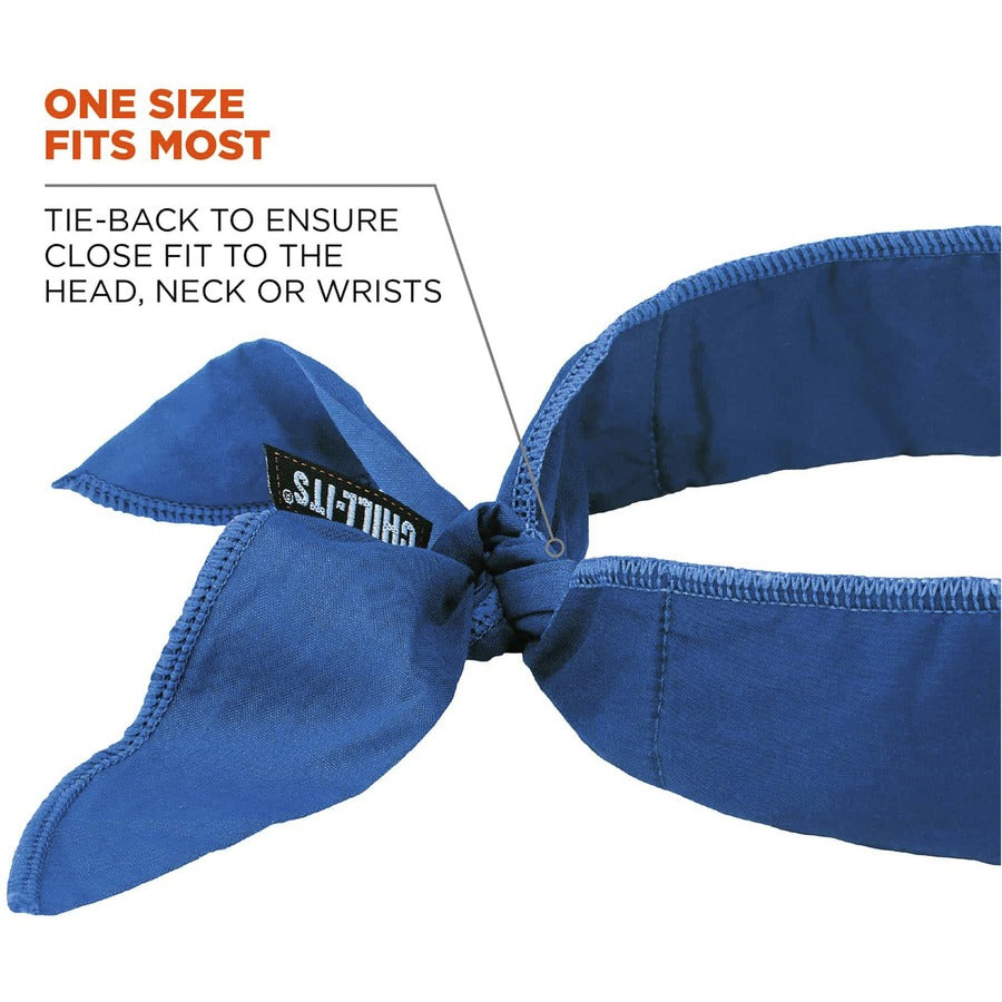 Ergodyne 6702 Cooling Bandana - Blue - Polymer
